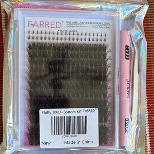 Farred Lash Extension Kit Volume Clusters 10-20mm Bond and Seal & Tweezers NEW